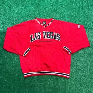 Vintage 90s Red Las Vegas Motor Speedway Racing Windbreaker Size M